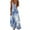 Blue, variant on IROINNID Women's Sleeveless Prints Sundress Summer Beach Suspenders Dress V-Neck Full-Length Dress