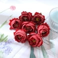 thumbnail image 3 of Flores artificiales falsas para decoración del hogar, ramo de té de seda con cabeza de rosas, coronas decorativas de Navidad, regalo artesanal, 100 piezas, 3 of 4
