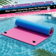 thumbnail image 4 of Vecukty Multi Person Floating Water Mat,8.5x 6 ft Lily Pad for Water Recreation,Tear Resistant XPE Foam for Beach, Ocean, Lake,Pink&Blue, 4 of 10