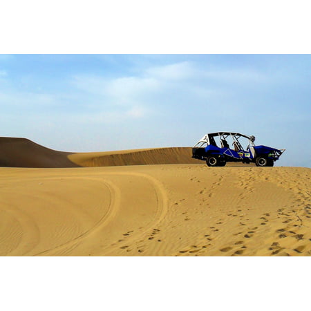Canvas Print Desert Sand Dune Boogie Buggy Truck Stretched Canvas 10 x