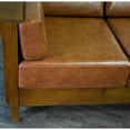 thumbnail image 6 of Crafters and Weavers Arts and Crafts Leather Side Sofa in Russet Brown, 6 of 8