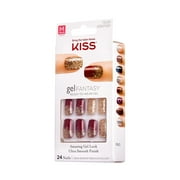 KISS Gel Fantasy Ready-To-Wear Gel Artificial Nail Kit, KGN07, 24 Nails