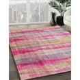 thumbnail image 3 of Ahgly Company Machine Washable Indoor Rectangle Contemporary Dark Pink Area Rugs, 8' x 10', 3 of 7
