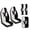 Butterfly Music Notes Black White, variant on Xixirimido Horse Red Roses Print Car Seat Covers for Front Seats 5Pcs Car Accessories with Seat Belt Covers & Center Console Cover Universal Fit for SUVs,Vans,Trucks,Sedans