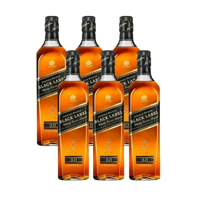 Pack de 6 Whisky Johnnie Walker Blend Black Label 750 ml Johnnie Walker Blend Black Label