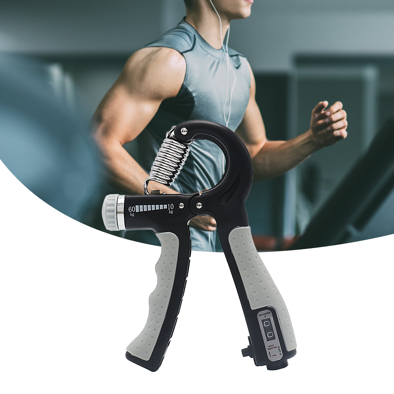 Juhai Gripper with R-Shape ABS Adjustable Resistance Forearm Trainer Fitness Equipment - Walmart.com