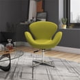thumbnail image 2 of Manhattan Comfort Raspberry Fabric Accent Chair in Green (Set of 2), 2 of 8