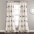 thumbnail image 1 of Rowley Birds Room Darkening Window Curtain Yellow/Gray Set 52x84+2, 1 of 3