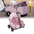 thumbnail image 1 of Corredor De Mascotas De 4 Ruedas, Cochecito De Perro De Gato Plegable Con Dosel De Tonos Solares, Carrito De Mascotas Portátil Portador De Viaje Ligero Para Perros Pequeños Gatos, 1 of 7