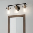 thumbnail image 3 of Emerson 3-Light Matte Black Vanity Light, 3 of 6