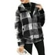 thumbnail image 2 of Chaqueta polar a cuadros, chaqueta polar para mujer, abrigo polar de doble cara con cremallera, chaqueta polar para mujer, confiabilidad excepcional, 2 of 6