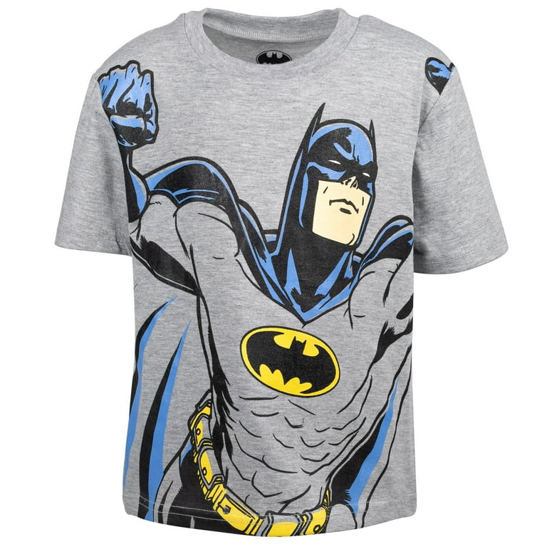 Batman DC League Outfit Justice Toddler T-Shirt to Kid TerryShorts Comics Set Toddler Boys French and Big