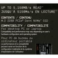 thumbnail image 3 of WD Black 1TB SN770 NVMe Internal Gaming SSD Solid State Drive - Gen4 PCIe, M.2 2280, up to 5,150 MB/s - WDBBDL0010BNC- WRWM, 3 of 6