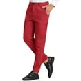 thumbnail image 4 of Unique Bargains Men's Geometric Printed Color Block Flat Front Dress Pants 28 Red, 4 of 6