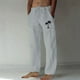thumbnail image 1 of Puntoco Pantalones casuales largos para hombre, pantalones casuales con estampado de moda para hombre, cintura elástica con bolsillos, pantalones deportivos, 1 of 4