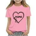 thumbnail image 2 of Frwgonr Big Girl Tees Mama's Boy Tee Shirt Top Summer Short Sleeve Clothes for Mother's Day Pink, Size 2-14 Years, 2 of 6