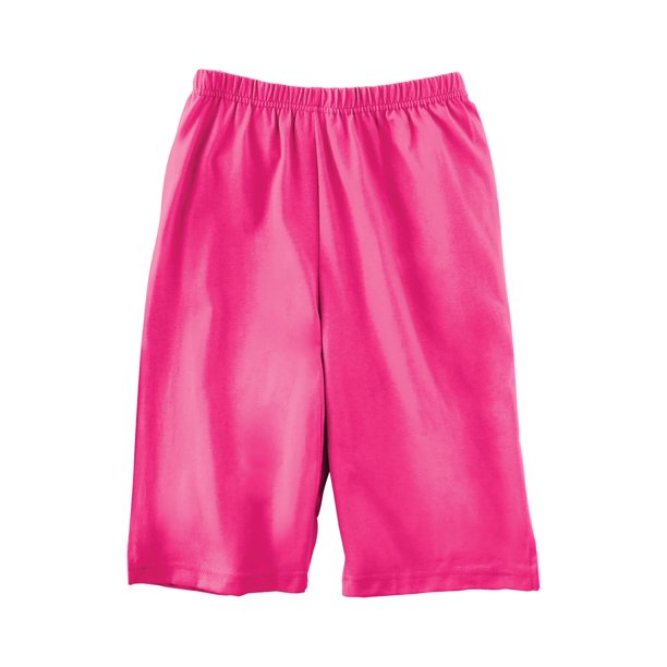 Shorts estilo bermuda con cintura elástica para mujer, color fucsia, talla mediana, de Collections Etc.