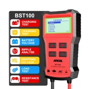 ANCEL BST100 Car Battery Tester Charger Tester 12V Battery Analyzer 100-2000CCA Voltage Battery Test Car Battery Charging Circut Load Tester Tool Batteries Scanner 12 Volts Automotive Battery Checker