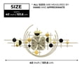thumbnail image 2 of Accent Collection Large Decorative Metal Wall Clock, 40" Wide, Silent Gold Accent Home Office Decor, 2 of 4