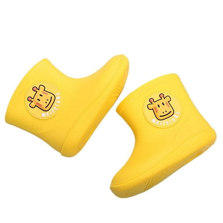 

Binmer Toddler Kids Baby Boys Girls Cartoon Rubber Waterproof Rain Shoes Rain Boots