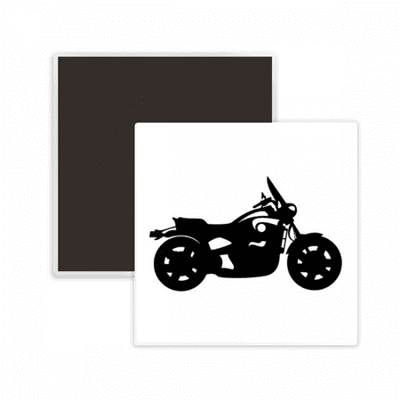 

Mechanical Motorcycle Outline Pattern Square Ceracs Fridge Magnet Keepsake Memento