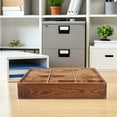thumbnail image 4 of SOPOTUTU Classroom Cell Phone Holder Wooden Desktop Storage Box Light Brown for Office 1Set, 4 of 8