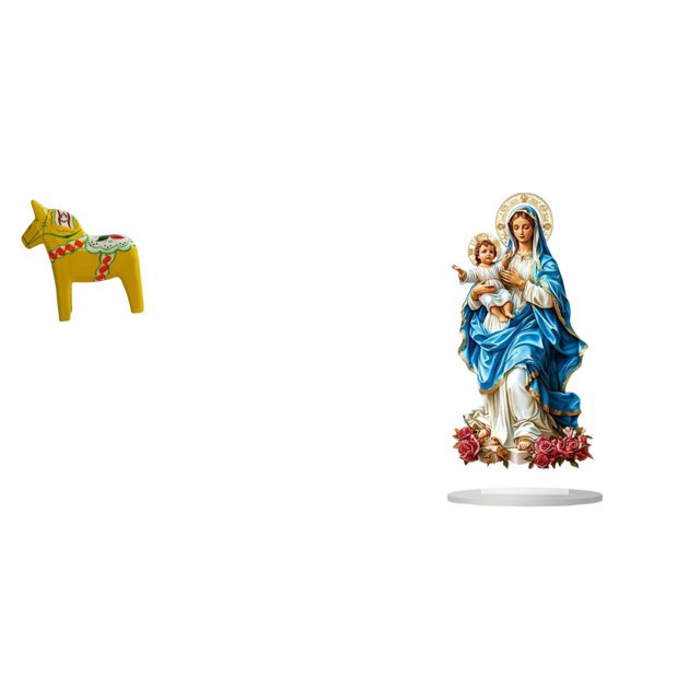 Escultura de animal acrílico de caballo Dalecarlian, figura coleccionable, adorno de escritorio único para estantería, mesa, armario, decoración del h