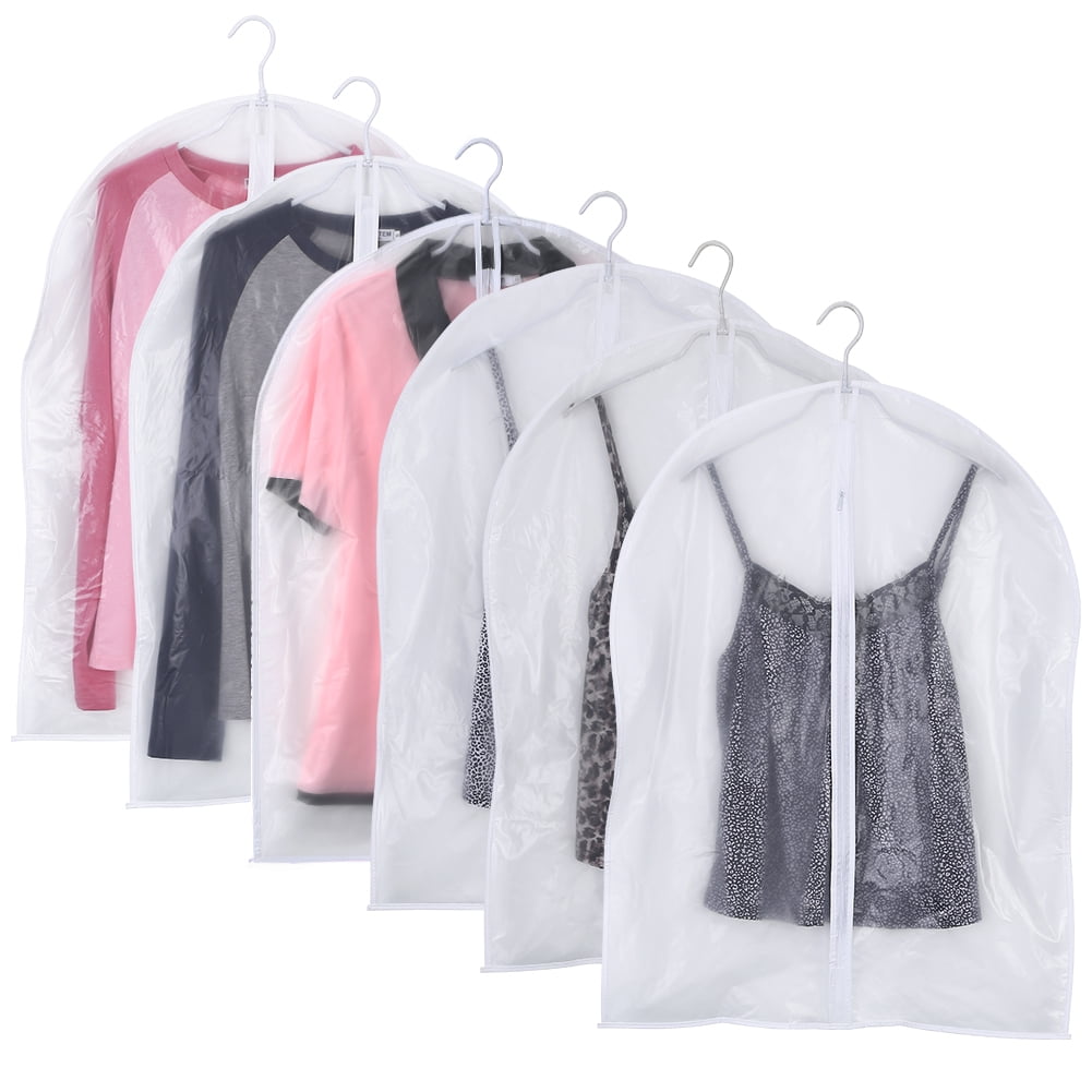 Tzou Garment Bags for Hanging Clothes Storage Clear Clothes Protecting Lightweight Covers for