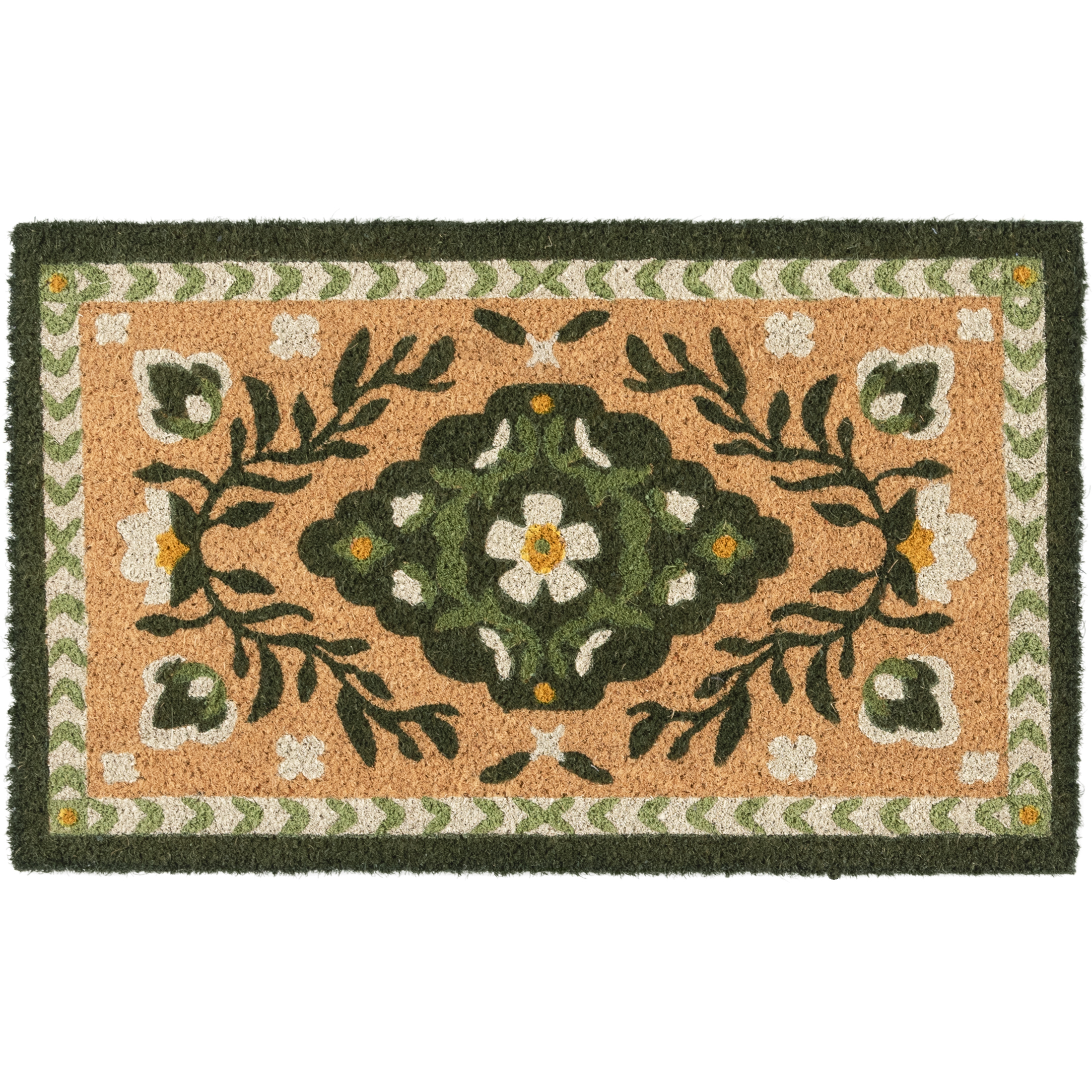 Home Decor Collection Green Persian Outdoor Doormat 18x30 photo 1