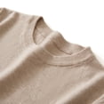 thumbnail image 6 of OGLCCG Men's Knit T-Shirts Short Sleeve Crewneck Fitted Business Shirt Casual Solid Color Comfy Textured Pullover Tees,XL,Khaki, 6 of 6