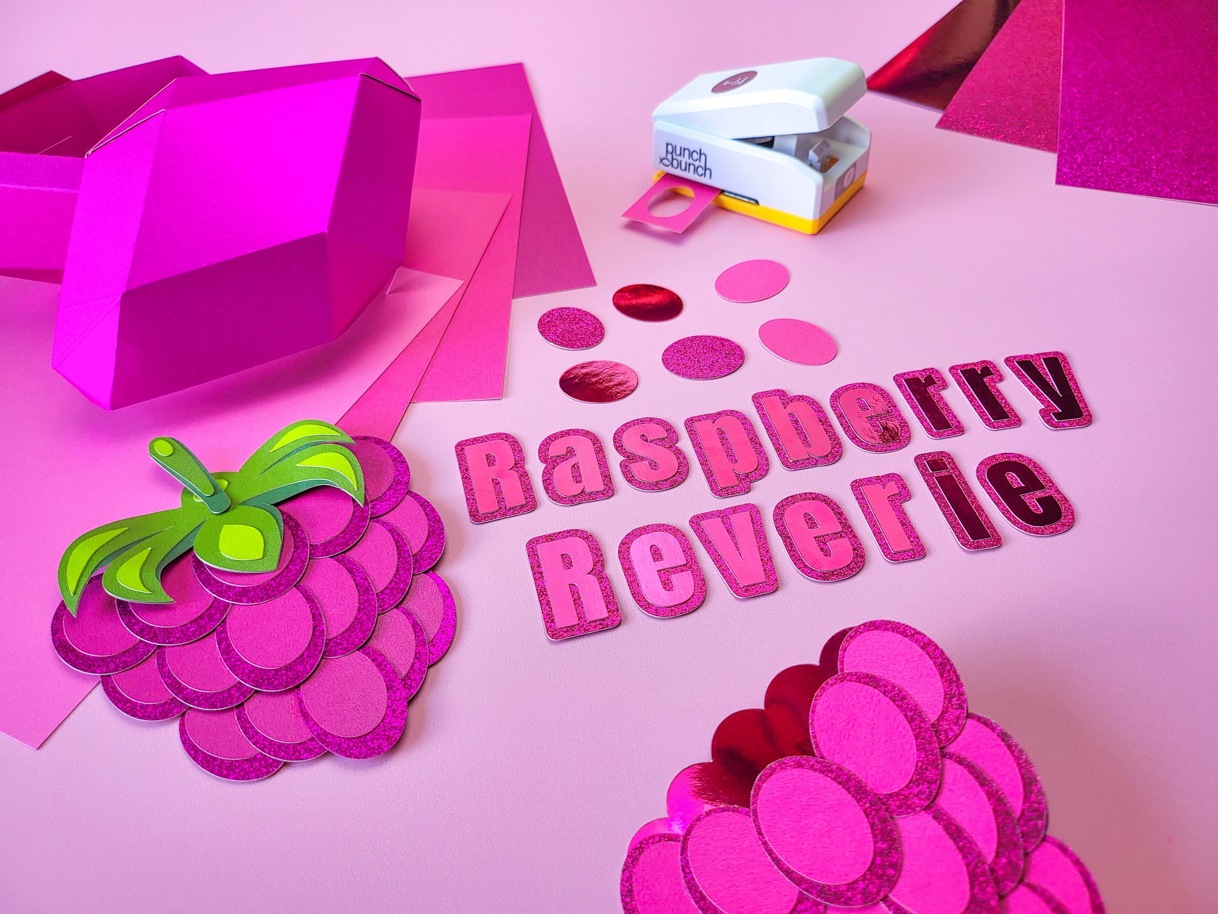 Raspberry Reverie Glamstock™ – Premium Pink Cardstock Book featuring Pearlescent, Satin, Foil & Glitter Papers, 48 Pages, A4 Size, for Scrapbooking, Crafts & Invitations