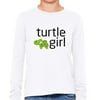 Turtle Girl - Baby Turtle Riding on Momma Turtle Boys Long Sleeve T-Shirt