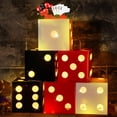 thumbnail image 1 of Favor Boxes Motipuns, dados grandes con luz, 6 unidades, casino party, 1 of 5