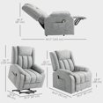 thumbnail image 3 of HOMCOM Fauteuil Inclinable Électrique, Fauteuil Inclinable avec Télécommande, Gris Clair, 3 of 10
