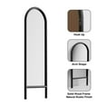 thumbnail image 5 of 64"x21" Wood Ladder Arched Floor Mirror Full Length Mirror,Black, 5 of 6