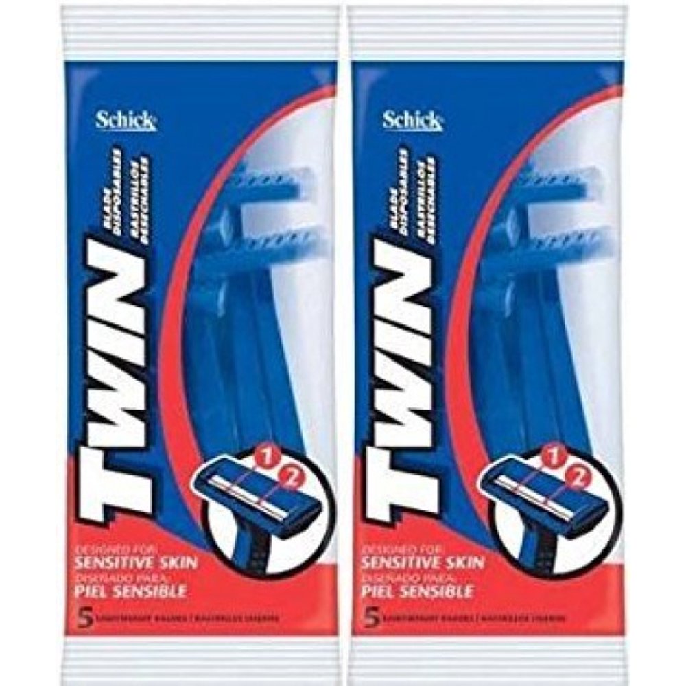 Schick Twin Blade Disposable Razors 10 Count