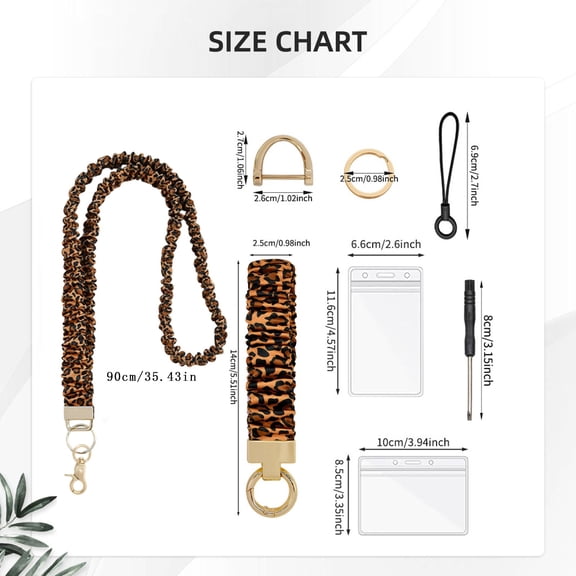 Cute Stretchy Lanyard ID Holder for Women Stylish Badge Card Keychain Holder Accessory