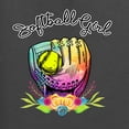 thumbnail image 3 of Wild Bobby, Colorful Softball Girl, Sports, Women Graphic Tee, Charcoal, X-Large, 3 of 5