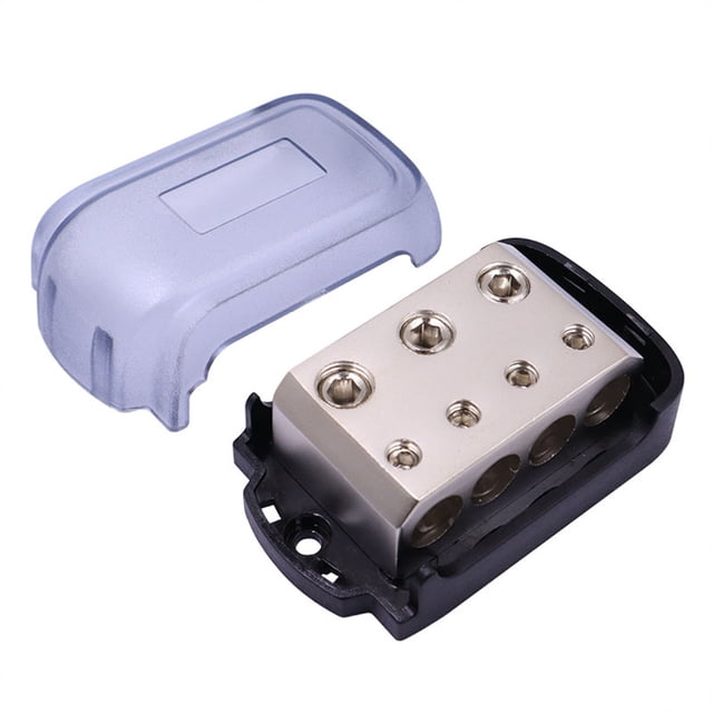 Caja de conexiones de amplificador de Audio Universal Scienceny para coche bloque de terminales de alimentación estéreo a prueba de polvo de Aleación