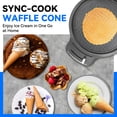 thumbnail image 4 of Mailand 7.5" Waffle Cone Maker Machine, Ice Cream Cone Maker for Waffle Bowl & Thin Waffle Crispy, Browning Control, 1200W, Cone Roller & Bowl Press Included, Graphite, 4 of 7