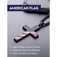 thumbnail image 4 of Bandmax Colorful American Flag Cross Pendant Necklace for Men Women Black Patriotic Inspirational Religious Necklace Jewelry Gift, 4 of 9