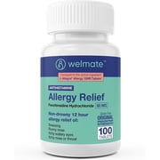 WELMATE Antihistamine Allergy Medicine - Fexofenadine Hydrochloride 60mg- 100 Tablets