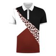 thumbnail image 3 of Chemise Décontractée à Manches Courtes Imprimée pour Hommes, T-Shirt Léger à Fermeture Éclair avec Col Rabattu pour la Maison et Usage Quotidien, 3 of 5
