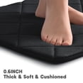 thumbnail image 5 of ChakmeOne Black Bathroom Rug Set Bath Mats 3 Piece with U Shape Toilet Rug Super Non-Slip Machine Washable Absorbent for Tub & Shower, 5 of 10