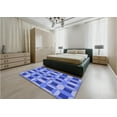 thumbnail image 5 of Ahgly Company Machine Washable Indoor Round Transitional Denim Blue Area Rugs, 7' Round, 5 of 7