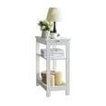 thumbnail image 2 of Room Designs Side Table White Contemporary Recatangle, 2 of 3