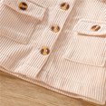 thumbnail image 3 of Vedolay Girl's Blazer jackets Girls Long Sleeve Sherpa Jackets Winter Padded Top for Kids Outfit,Beige 4-5 Years, 3 of 5