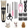 thumbnail image 1 of Dog Cat Clipper with Thick Long Hair Professional Quiet Cordless Electric Rechargeable Clipper with Scissors and Comb, 1 of 5