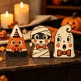 thumbnail image 4 of YardChic Halloween Decoration, Halloween Wooden Figurine Tabletop Decor, Retro Halloween Wooden Cutout Figurine, Rustic Farmhouse Tabletop Centerpiece for Home Kitchen Shelf Office Desk, 5.9 Inch, 4 of 4