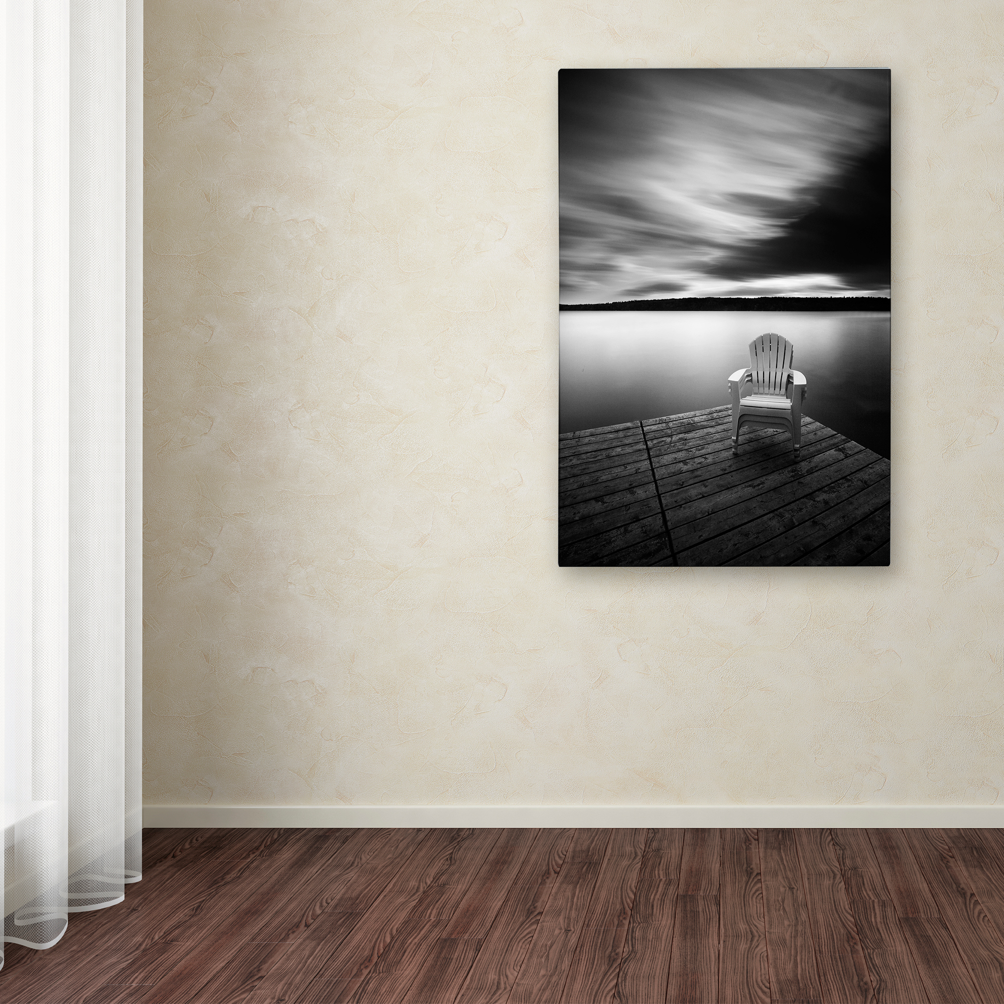 Trademark Fine Art 'Vacationland (Three Stacked Chairs)' Canvas Art by Geoffrey Ansel Agrons